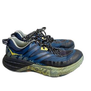 Hoka One One Speedgoat 3 Womens Size 7.5 Blue Green Running Shoes Distance Trail